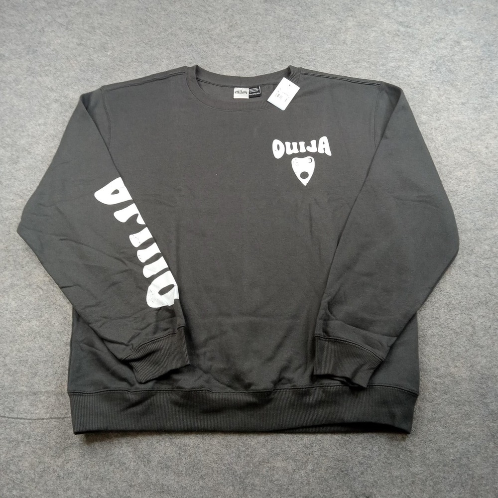 Ouija Sweatshirt Men 3XL Black Mystifying Oracle Board Graphic Crewneck Top Game